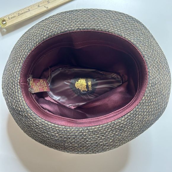 Vintage Young An L Fedora Wool Blend Tweed Hat Brown No Imperfections - Picture 4 of 6